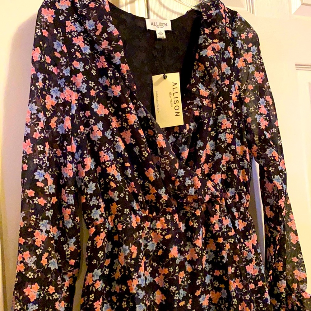 ALLISON New York Flowered Ruffle Dress